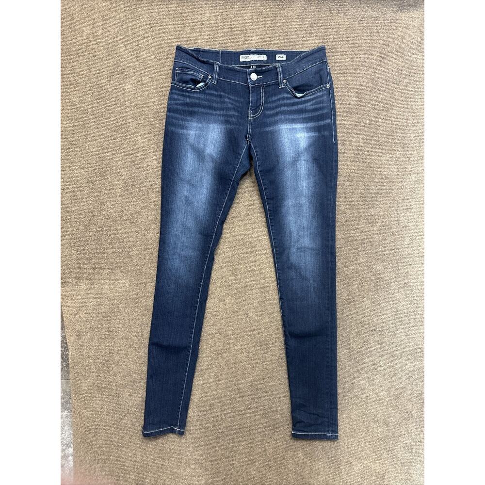 BKE Buckle Stella Stretch Women's Jeans Size 26L Blue Dark Wash Denim 26x33.5